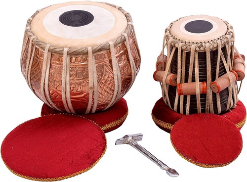 Silver tabla drum - tabla, set