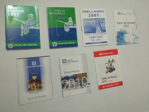 Lote tablas de - de, mareas